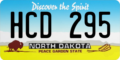ND license plate HCD295