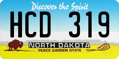 ND license plate HCD319