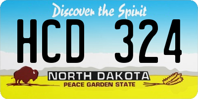 ND license plate HCD324