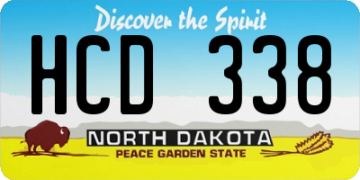 ND license plate HCD338