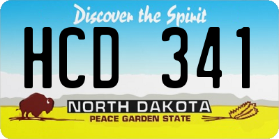 ND license plate HCD341