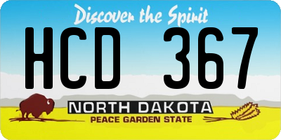 ND license plate HCD367