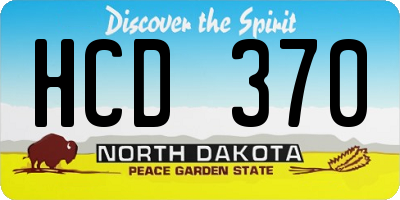 ND license plate HCD370