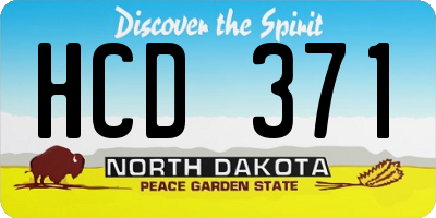 ND license plate HCD371