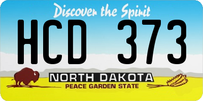 ND license plate HCD373