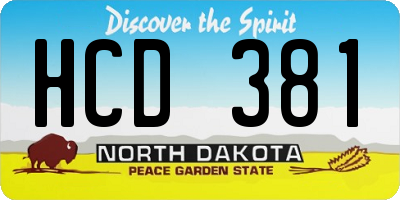 ND license plate HCD381