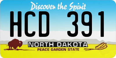 ND license plate HCD391