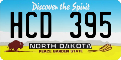 ND license plate HCD395