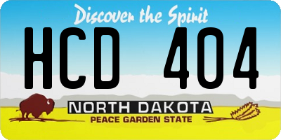 ND license plate HCD404