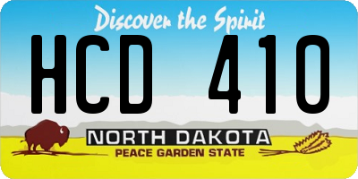 ND license plate HCD410