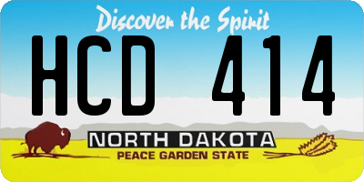 ND license plate HCD414