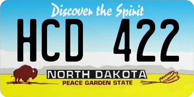 ND license plate HCD422