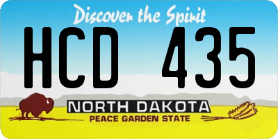 ND license plate HCD435