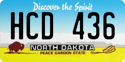 ND license plate HCD436