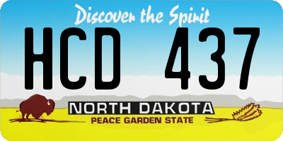 ND license plate HCD437