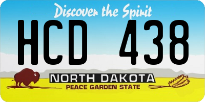 ND license plate HCD438