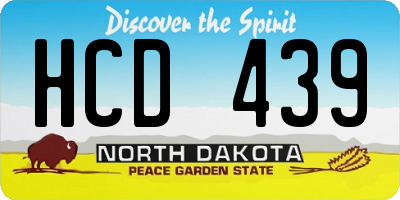 ND license plate HCD439