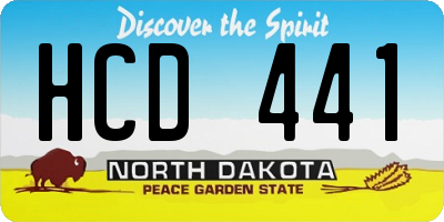 ND license plate HCD441