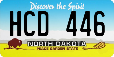ND license plate HCD446