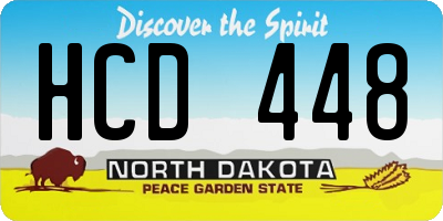 ND license plate HCD448