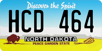 ND license plate HCD464