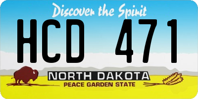 ND license plate HCD471