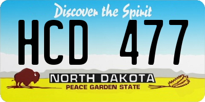 ND license plate HCD477