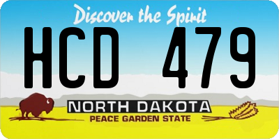 ND license plate HCD479