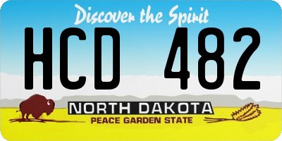 ND license plate HCD482