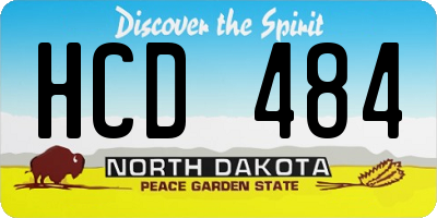 ND license plate HCD484