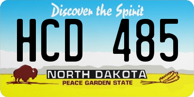 ND license plate HCD485
