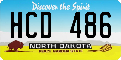 ND license plate HCD486