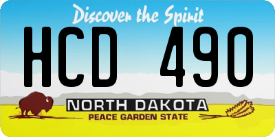 ND license plate HCD490