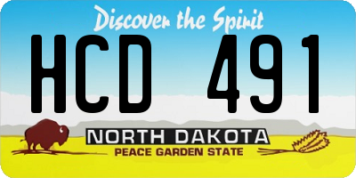 ND license plate HCD491