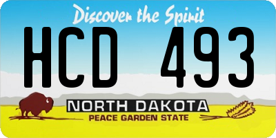 ND license plate HCD493