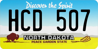 ND license plate HCD507
