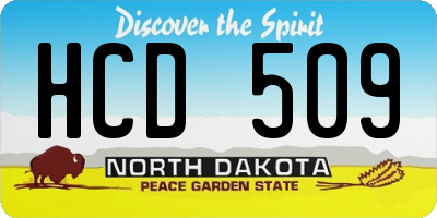 ND license plate HCD509