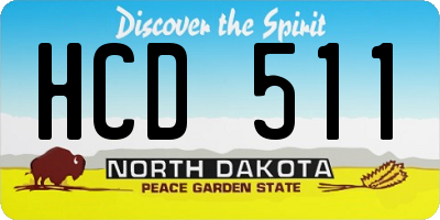 ND license plate HCD511