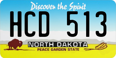 ND license plate HCD513