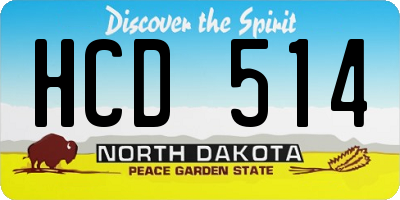 ND license plate HCD514