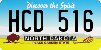 ND license plate HCD516