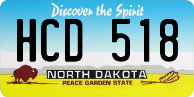 ND license plate HCD518