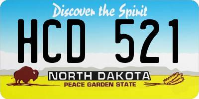 ND license plate HCD521