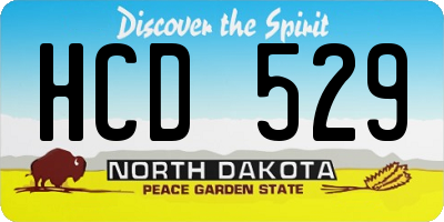 ND license plate HCD529