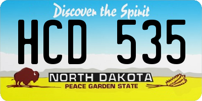 ND license plate HCD535