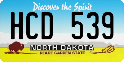 ND license plate HCD539