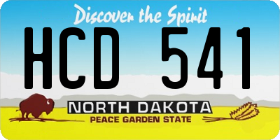 ND license plate HCD541