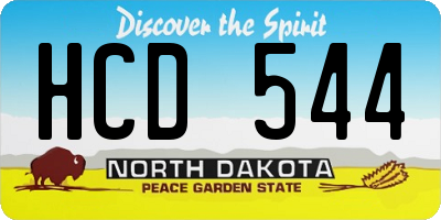 ND license plate HCD544