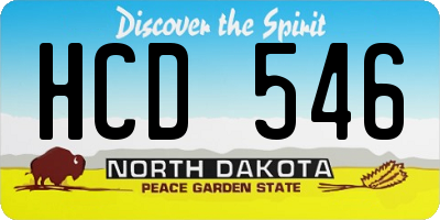 ND license plate HCD546