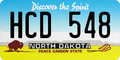 ND license plate HCD548